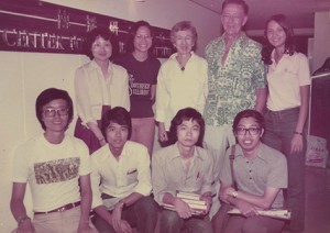 李少南教授（前排左二）年哲學碩士時與同學老師合照。